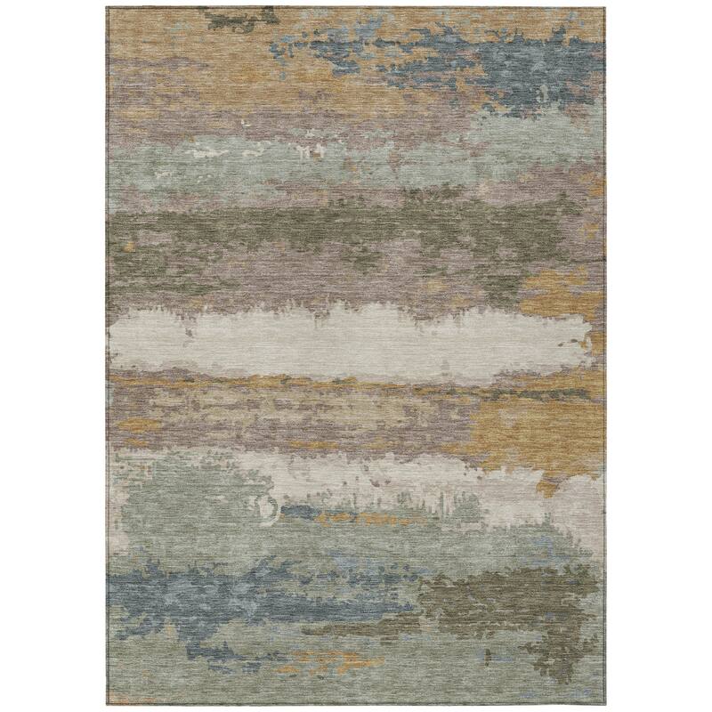 Machine Washable Indoor/ Outdoor Modern Buena Chantille Rug