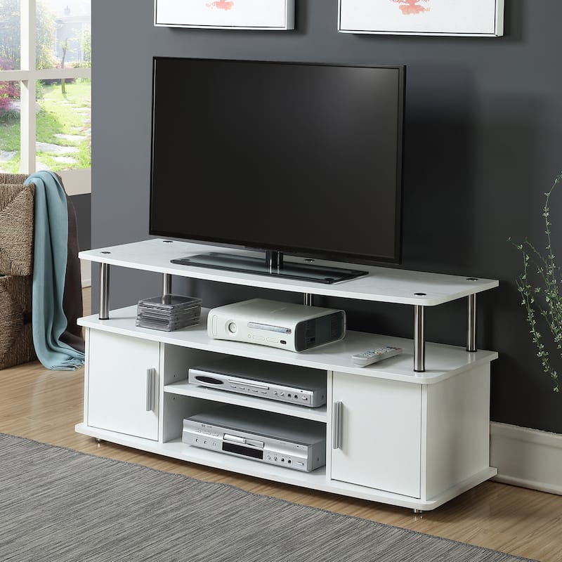 Convenience Concepts Designs2Go Monterey 55 inch TV Stand with Cabinets and Shelves - White