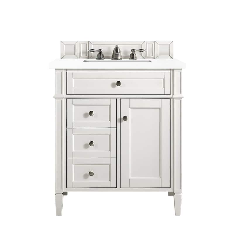 James Martin Vanities 655-V30-3WZ Brittany 30" Free Standing Single - Bright White - Painted