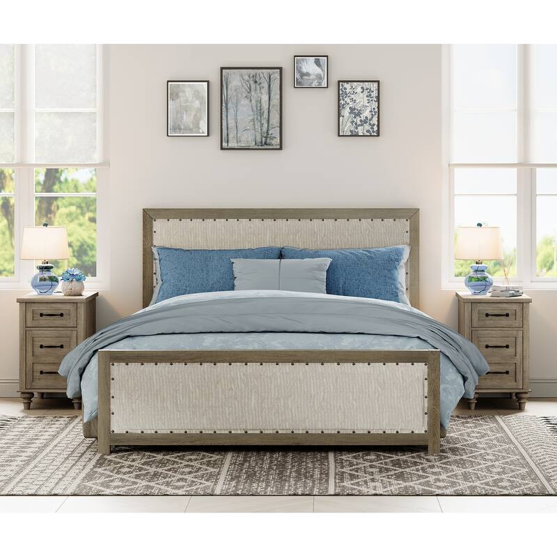 End Table with Charging Station, Side Table with Storage, Power Outlets & Type-C USB Ports for Living Room