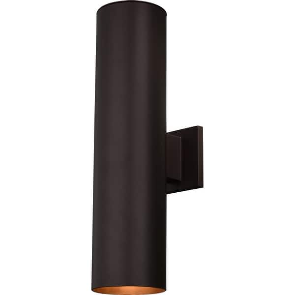 slide 2 of 9, Vaxcel Lighting T0790 Chiasso 2 Light 20" Tall Outdoor Wall Sconce Deep Bronze