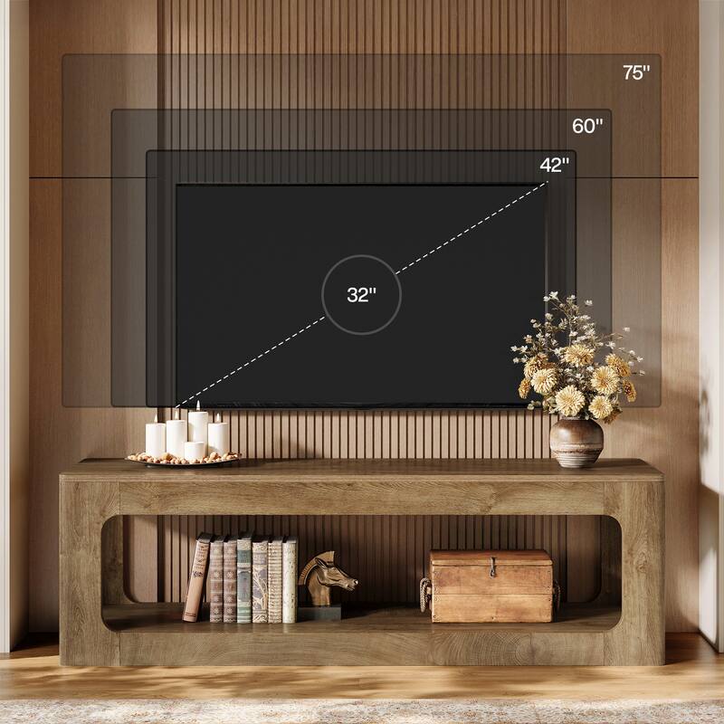 63-Inch TV Stand, Entertainment Center for 60/65/75-Inch TV
