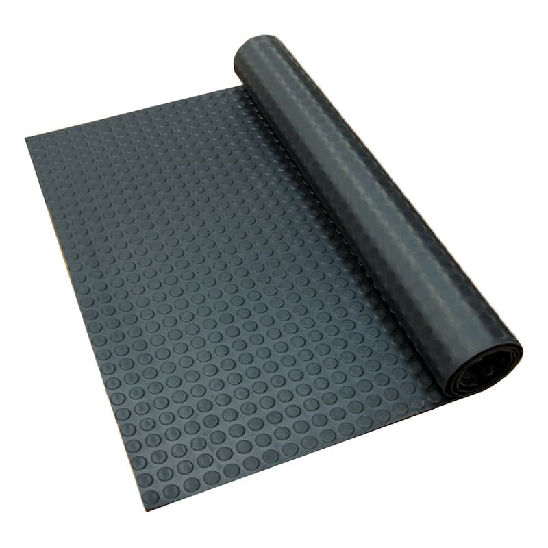 Goodyear Coin-Pattern Rubber Flooring -- 3.5mm x 36" x 10ft - Black - 36x120