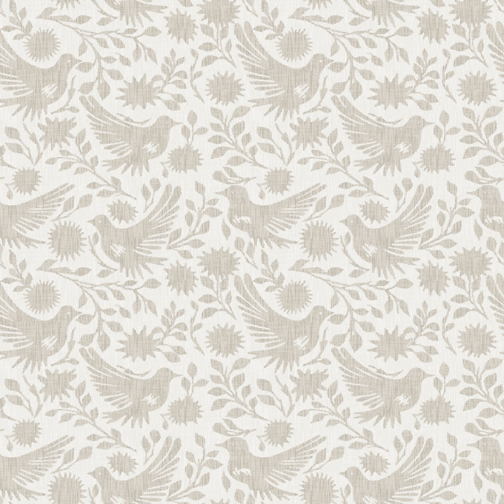 NuWallpaper Waverly Winged Serenade Taupe Peel and Stick Wallpaper - N/A
