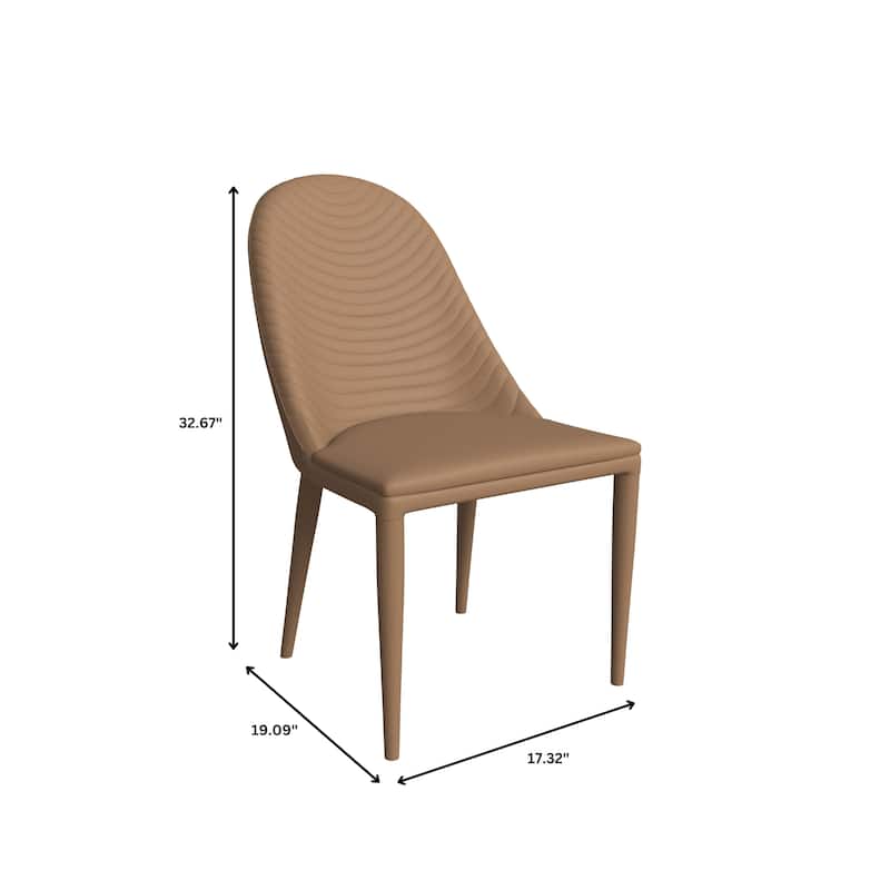 Seville Dining Chair Upholstered in Leather with Iron Legs Set of 4