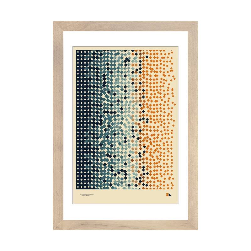 iCanvas "Entropy" by 2046 Design - Natural - 24x16x1