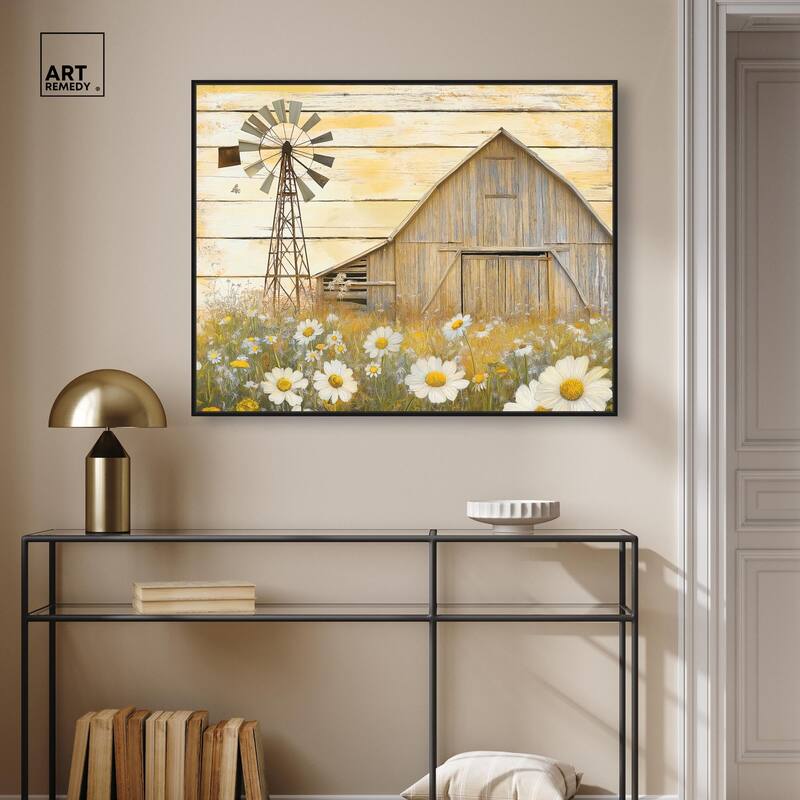 Old Windmill Canvas by Art Remedy