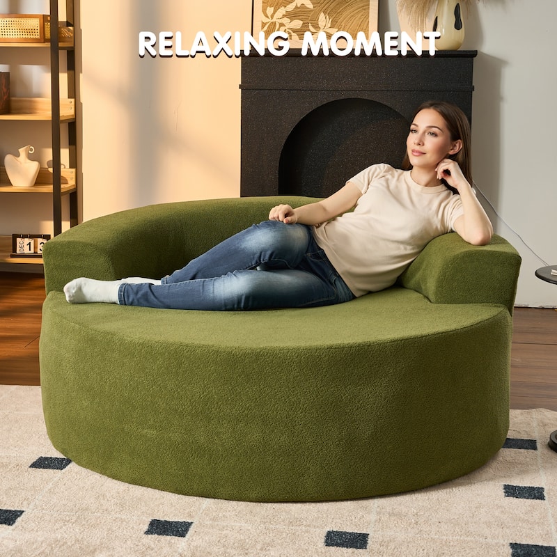OVIOS Indoor Circular Plush&Fluffy Lazy Sofa