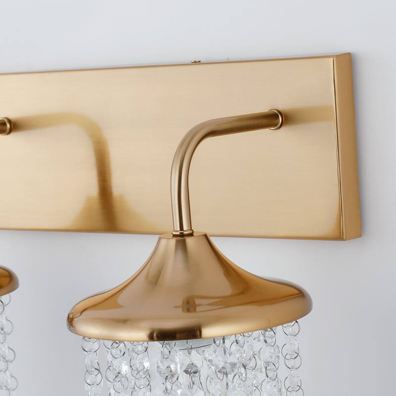 Modern 3-Light Crystal Dimmable Wall Vanity Light Fixture - 25.5-inch W x 11-inch H