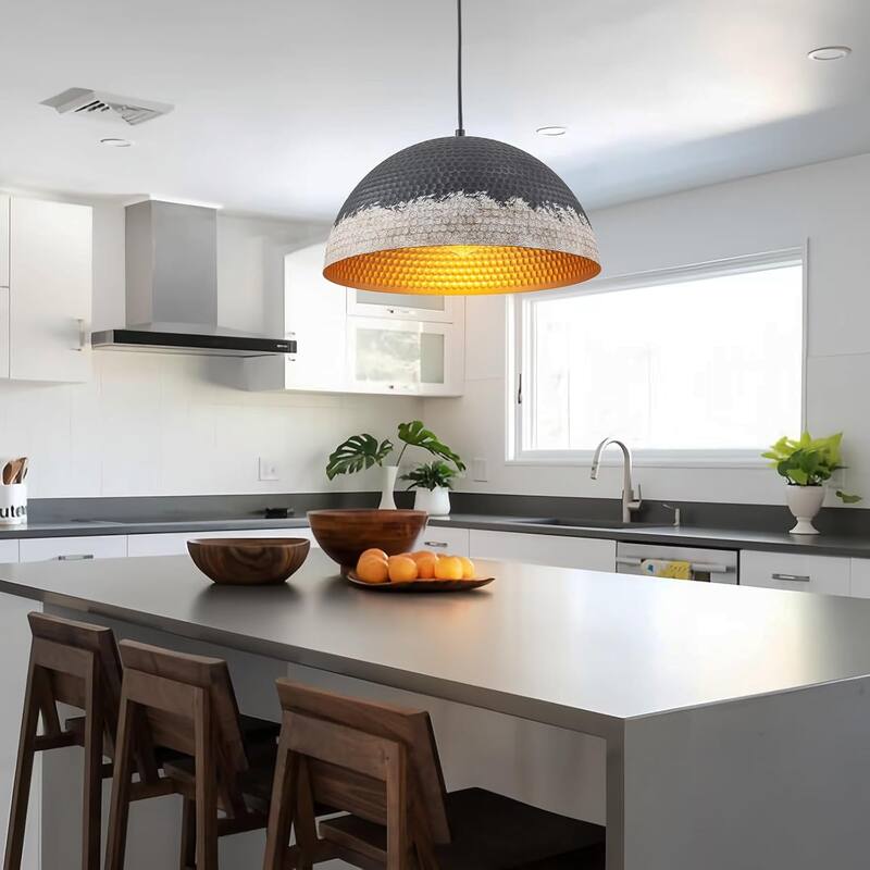 15.75" dome pendant light destressed bedroom light metal hallway light