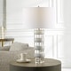 preview thumbnail 2 of 6, Uttermost Band Together Crystal & Wood Table Lamp - 16 W X 28 H X 16 D (in)