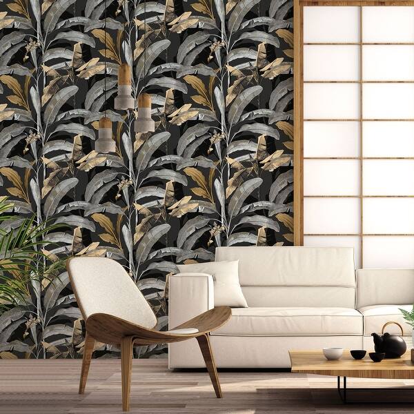 banana leaves wallpaper roll