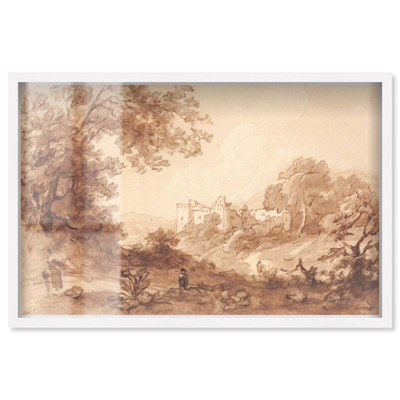 Carew Castle Shadowbox by Art Remedy - White - 54" x 36"