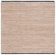 preview thumbnail 3 of 9, SAFAVIEH Handmade Natural Fiber Nurdogan Farmhouse Jute Rug 6' Square - Natural/Black - Square