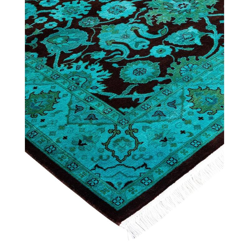 Overdyed, One-of-a-Kind Hand-Knotted Area Rug - Red - 4' 2" x 6' 0"