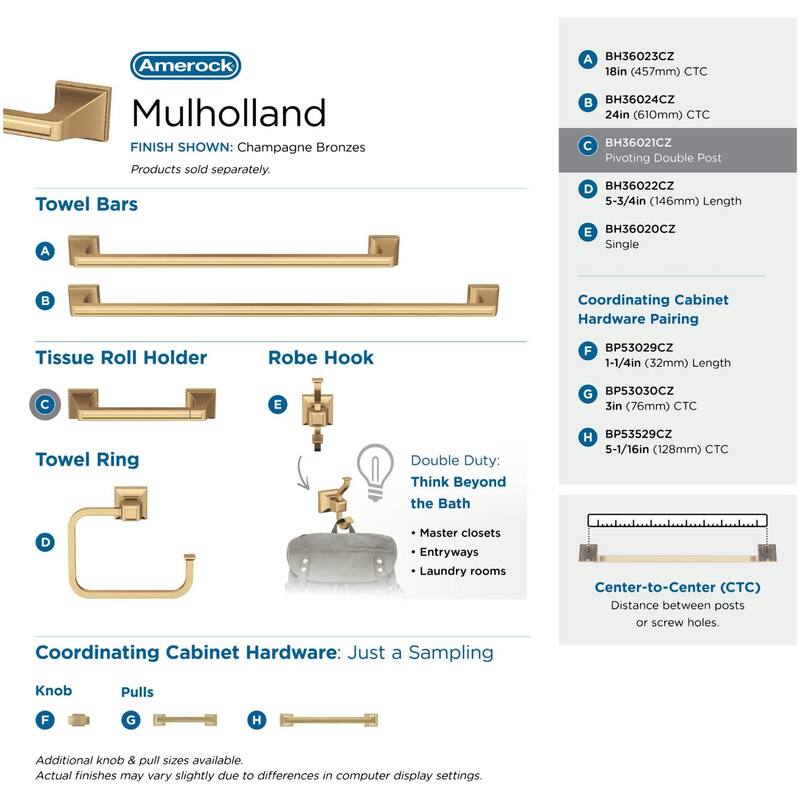 Amerock Mulholland Wall Mounted Pivoting Toilet Paper Holder