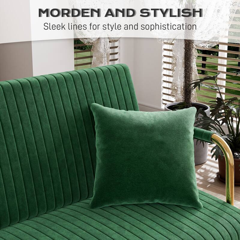 Ouyessir Upholstered Loveseat, Tufted Back Couch, Accent Armchair with 2 Pillows