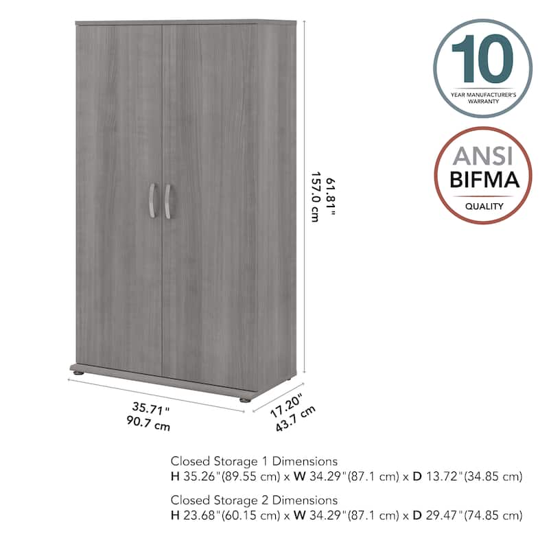 Bush Business Furniture Universal Tall Storage Cabinet with Shelves