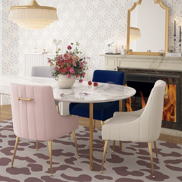 Shop Irina Dining Chair Modern Easy Clean Velvet Upholstered Side Chair