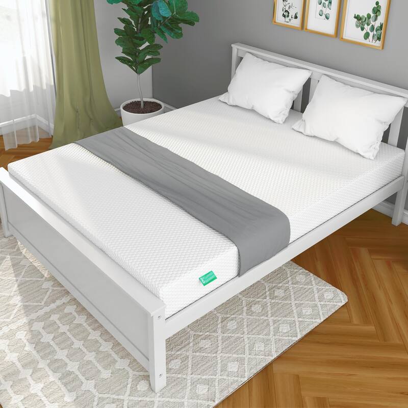 Max and Lily 8" Memory Foam Mattress Queen - Medium - White - Queen