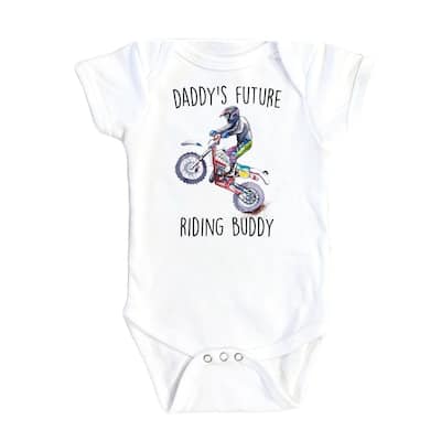 Dirt Bike Daddy - Baby Boy Girl Clothes Infant Bodysuit Funny Cute Newborn