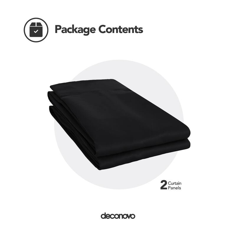 Deconovo Square Grommet Curtain Panel Pair(2 Panel)