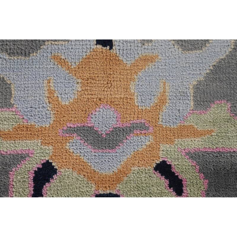 Gray Oushak Oriental Area Rug Handmade Bedroom Wool Carpet - 8'11"x 11'9"