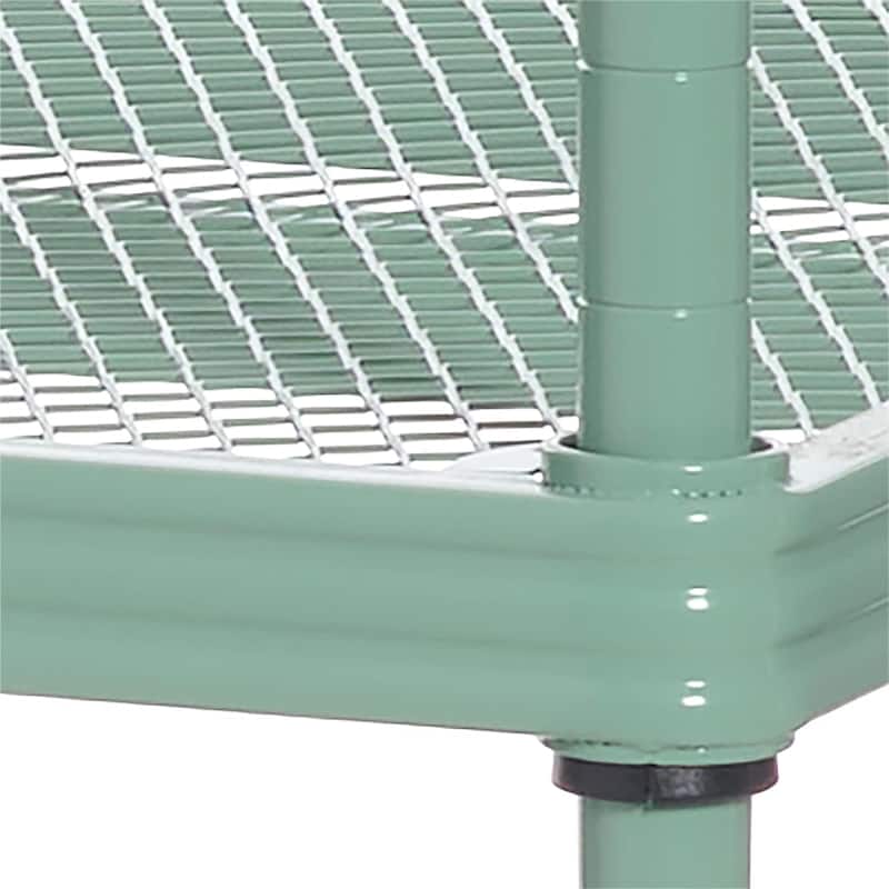 Design Ideas MeshWorks 3 Tier Full-Size Metal Storage Shelving Unit Rack, White