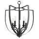 preview thumbnail 1 of 1, Quorum International Dakota 5 Light 16" Wide Chandelier Noir