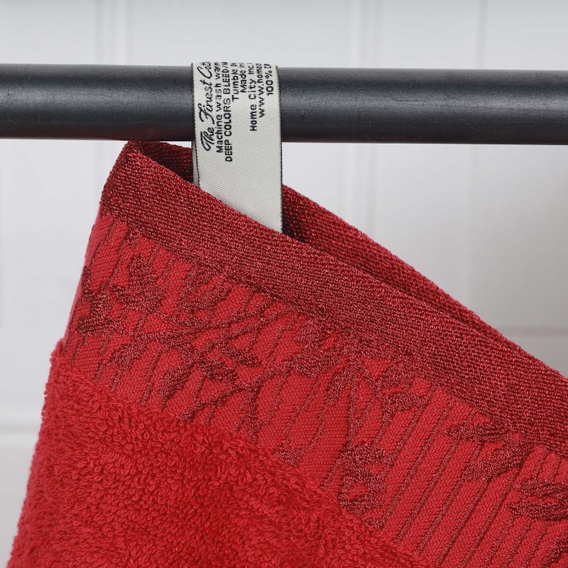 Superior Wisteria Cotton Floral Jacquard 8 Piece Bathroom Towel Set