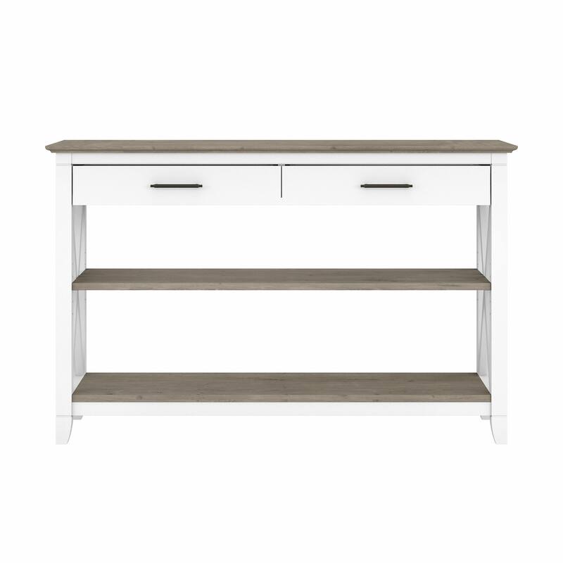Console Table with Drawers and Shelves