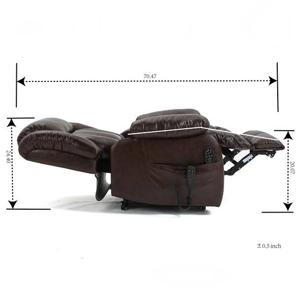 Power Lift Recliner Chair w/8Point Vibration Massage & Lumbar Heating