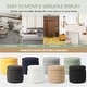 preview thumbnail 12 of 10, Bayville 16" Tall Sherpa Round Ottoman With Storage