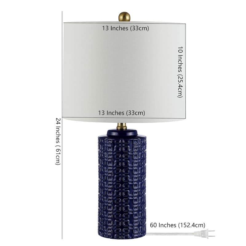 SAFAVIEH Lighting 24-inch Artef Ceramic Table Lamp (Set of 2)