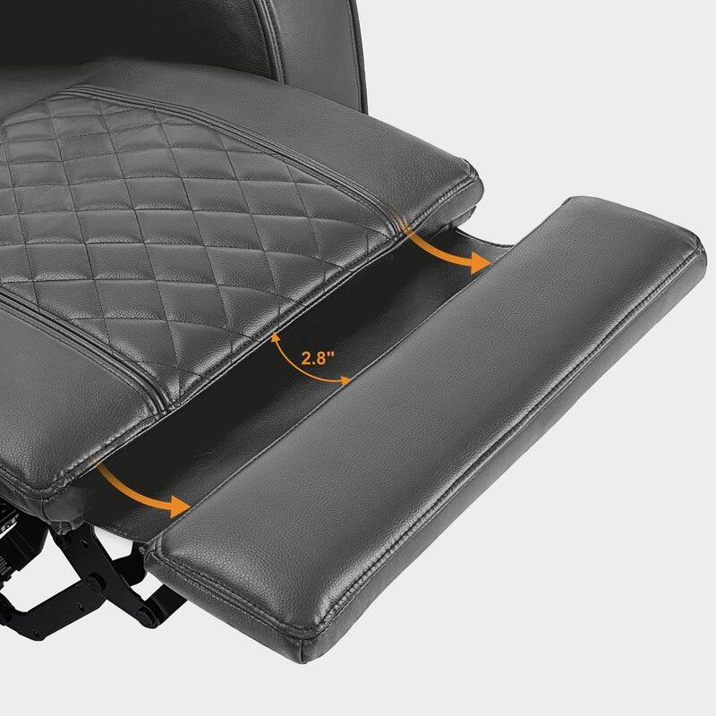 MCombo Power Reclining Loveseat Sofa with Adjustable Headrests and Console, Home Theater Seating with Armrest Storage HTS480