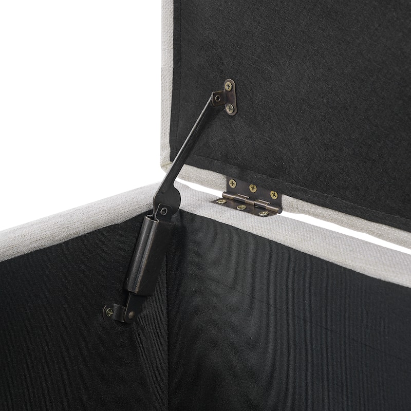 Mission Tufted Fabric Storage Ottoman Bench by Christopher Knight Home