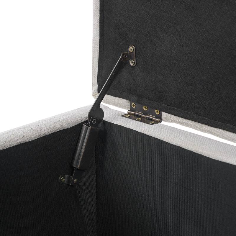 Upholstered Storage Ottoman Bench for Bedroom, Entryway & Foot Rest