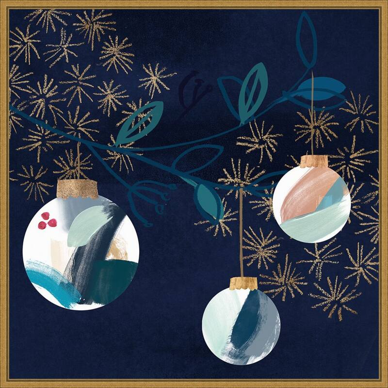 Crafty Blue Christmas II by Jennifer Paxton Parker Framed Canvas Wall Art Print