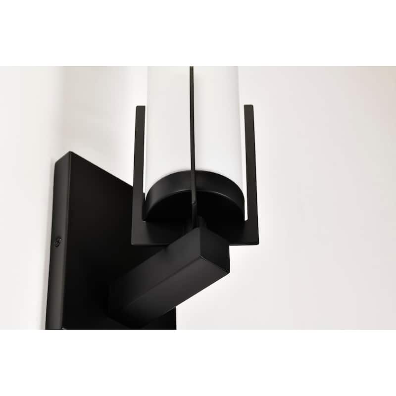 Roselle 1 Light Vanity Matte Black with White Glass - Matte Black