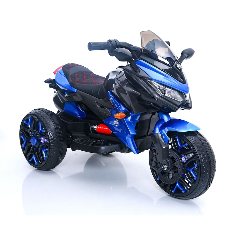 Kids Motorcycle Ride-On Motorcycle 3-Wheels Battery Powered Motorbike Rechargeable 12 V kids ride on toy with PU seat