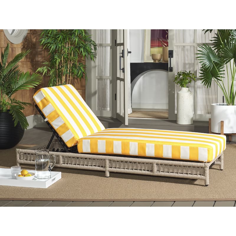 SAFAVIEH Outdoor Living Callan Lounger - 75"W x 26"D x 13"H