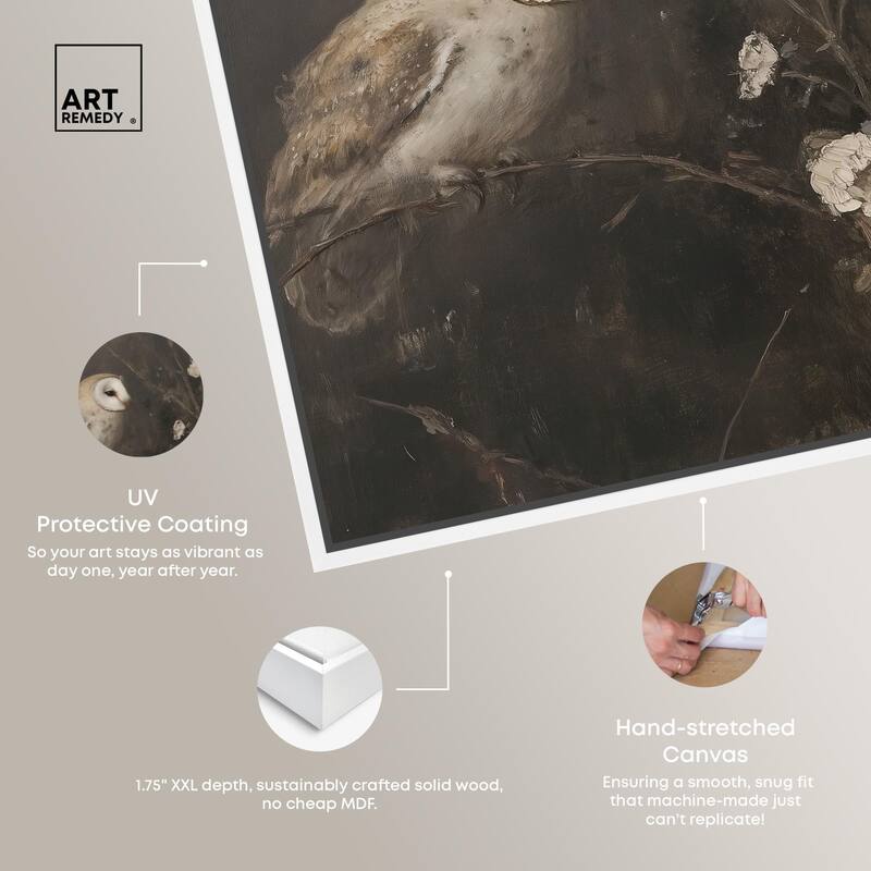 Owl in the Shadows I Canvas by Art Remedy