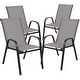 preview thumbnail 24 of 23, 3 Piece Patio Dining Set - Glass Table, 2 Flex Stack Chairs