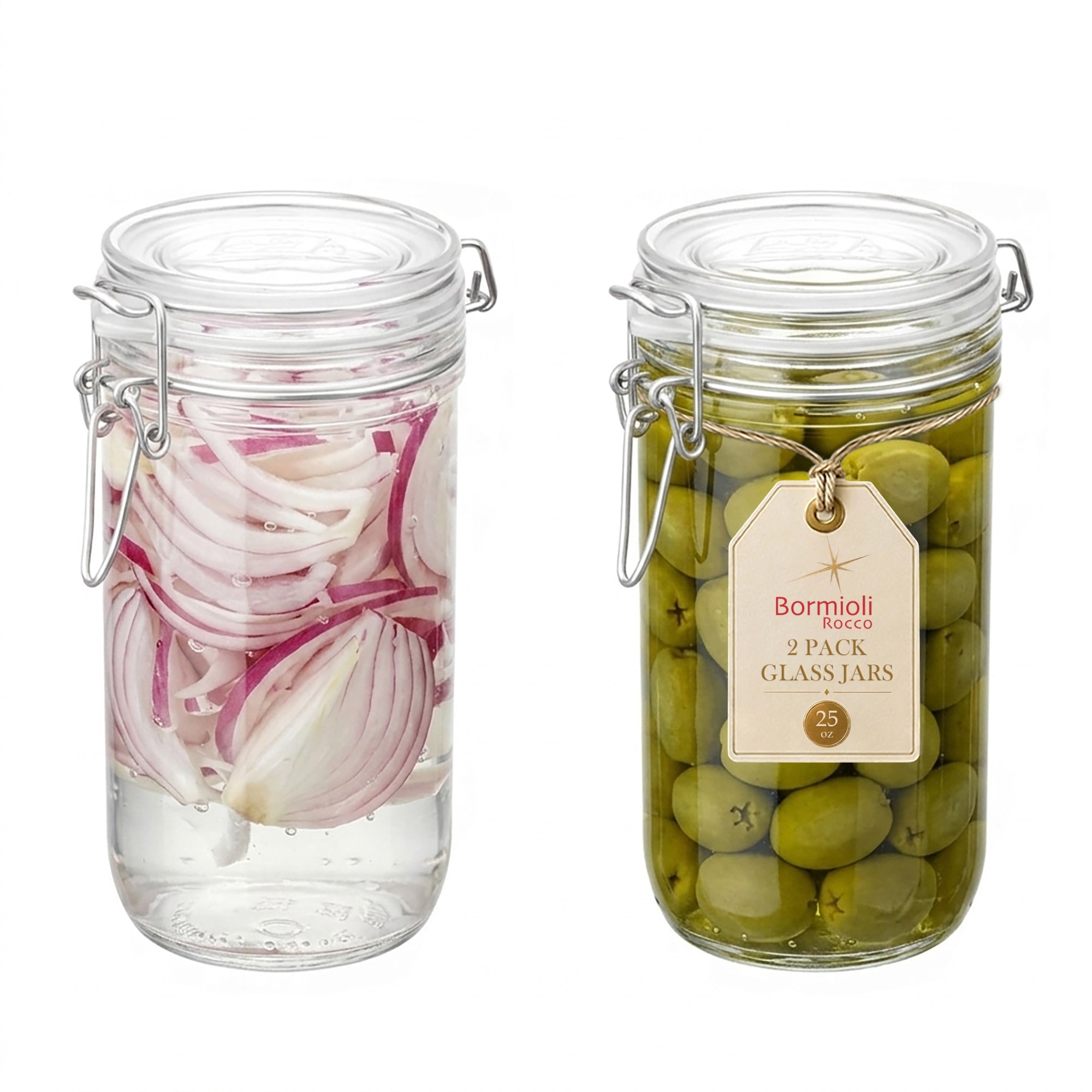 Bormioli Rocco Set of 2 Fido Cylinder Jars