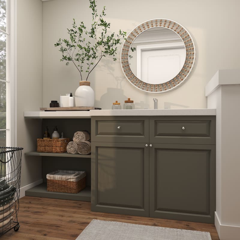 Contemporary Metal Wall Mirror with Beaded Detailing - White or Black