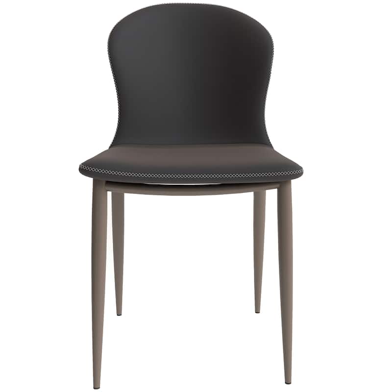 Upholstered Dining Chair in Fabric with Iron Legs Mosaic Series Set of 2
