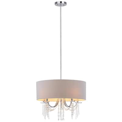 SAFAVIEH Lighting Cotillion Adjustable 5-light Chrome Pendant - 22"x22"x13.25 - 49.25"