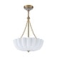 preview thumbnail 10 of 14, Chic Modern 3-Light Shell Scalloped Glass Chandelier For Dining Room - 15.7 in