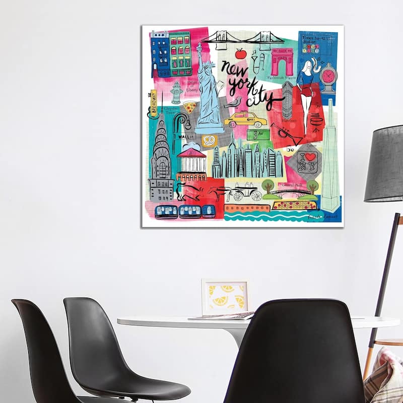 iCanvas "Global Travel I" by Farida Zaman Canvas Print - 37x37x1.5