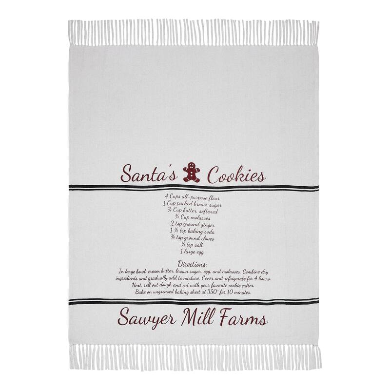 Sawyer Mill Santa Cookies Woven Throw 60x50